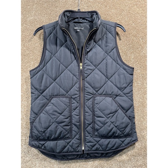 J.CREW Jackets & Blazers - J. Crew Vest Womens Mercantile Puffer Small - Full Zip Sleeveless Quilted Pocket